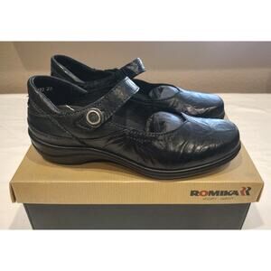NEW~ROMIKA Womens Black Mary Jane’s Cassie 50 Size 37 NURSING~MEDICAL